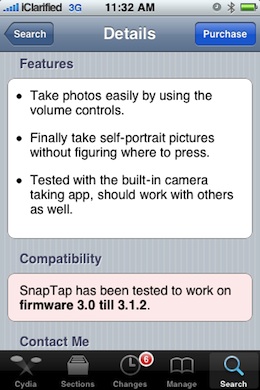 SnapTap Take Pictures Using Volume Controls