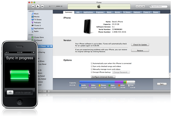 New iPhone Syncing Support With OS 3.2