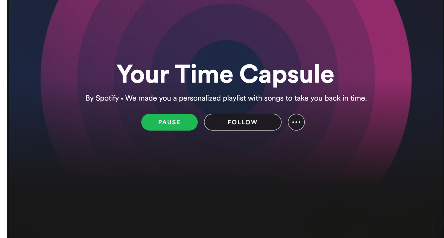 Spotify "Your Time Capsule"